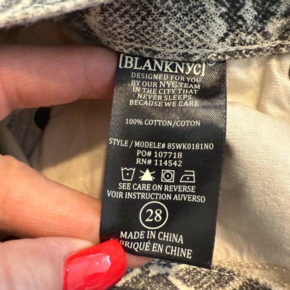 Women's Blank NYC Snake Print Cotton Mini Skirt Size 28 NEW - Picture 4 of 9